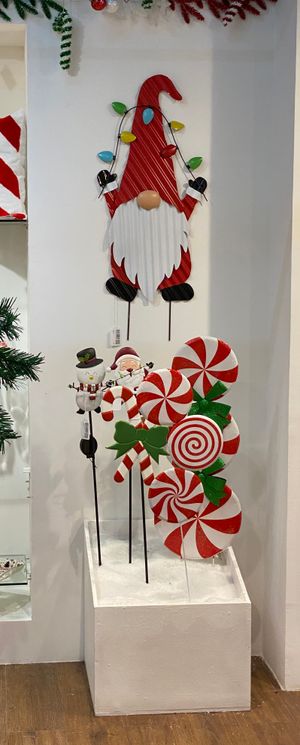 METAL SNOWMEN STICK W/SOLAR LIGHT - 201-0900126
